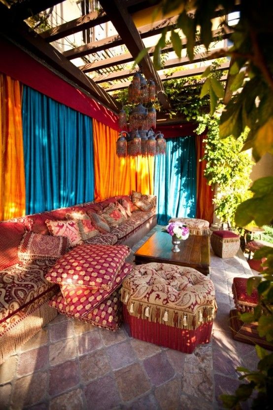 55 Charming Moroccan Style Patio Designs |  DigsDigs |  Bohemian.