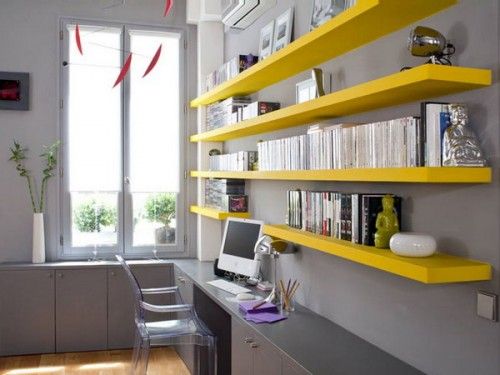 51 Cool Storage Idea for a Home Office |  homelessness |  yellow home