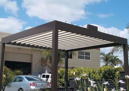Cool idea for patio - opening roofs from Louvretec |  DigsDigs.