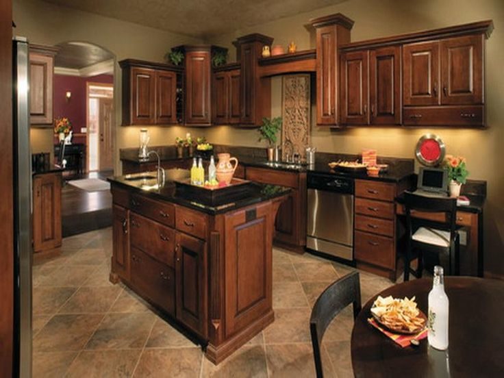 Dark kitchen cabinets |  … Dark cabinets: kitchen like the color.