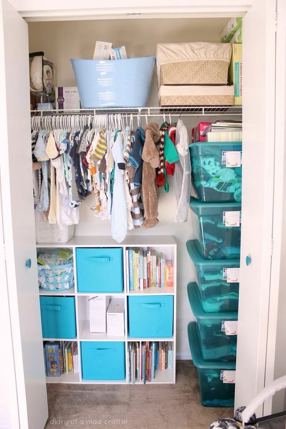 51 Cute But Practical Nursery Organization Ideas |  baby closet.
