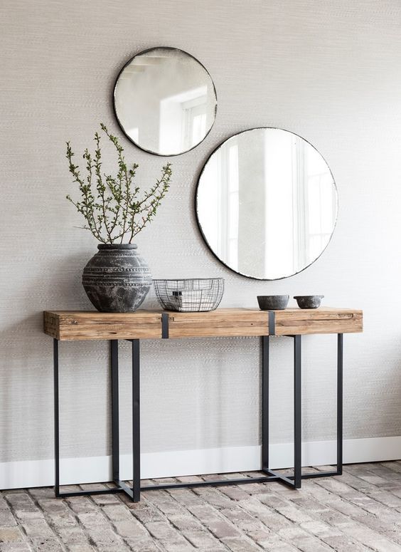 25 edgy and cool mirrors for your entryway |  Decorar entrada casa.