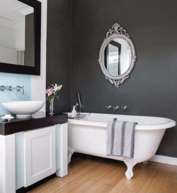 Bathroom With Black Walls - Interiors By Col.