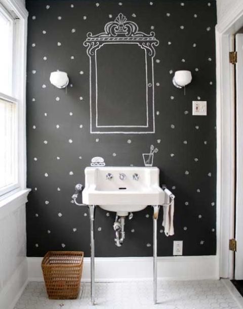 21 Unconventional Chalkboard Bathroom Decor Ideas - DigsDi