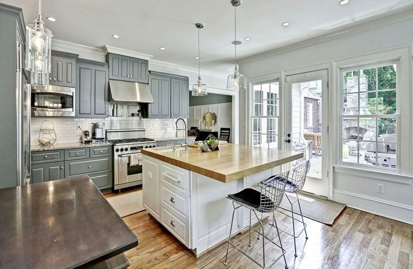 Gorgeous Contrasting Kitchen Island Ideas (Pictures) |  gray and.