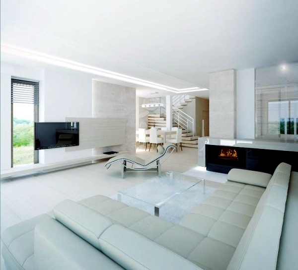 Pure white minimalist living room - 20 modern design ideas for.