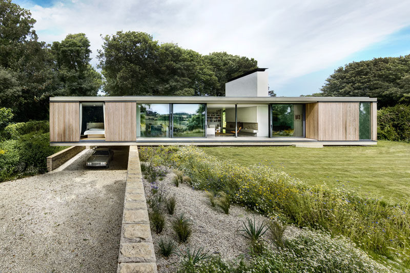 This modern home in England is designed to live low on the la