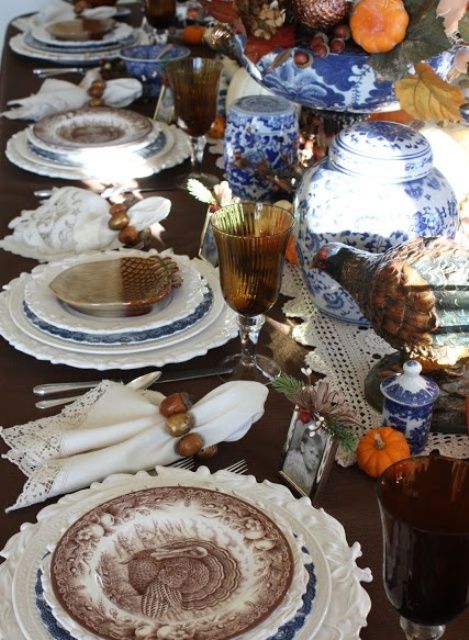 43 Thanksgiving Decor Ideas With Blue (with Pictures) |  Thanksgiving .