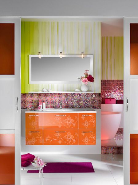 Glamor bathroom furniture and designs for girls by Delpha.