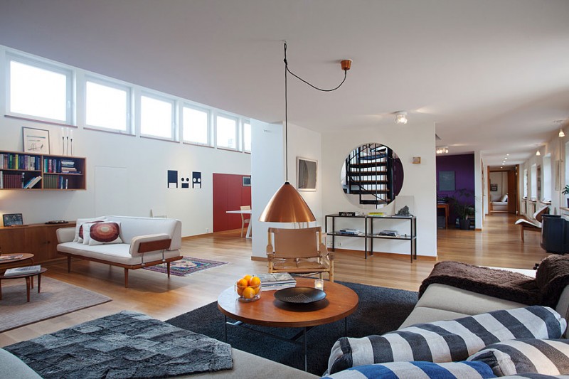 Scandinavian design: bright open plan apartment in Stockho