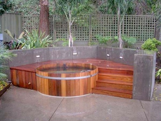 Natural Cedar Outdoor Hot Tubs - DigsDi