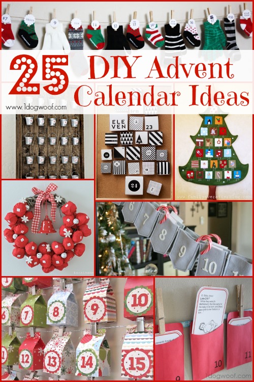 25 DIY Christmas Advent Calendar Ideas - A Dog Where