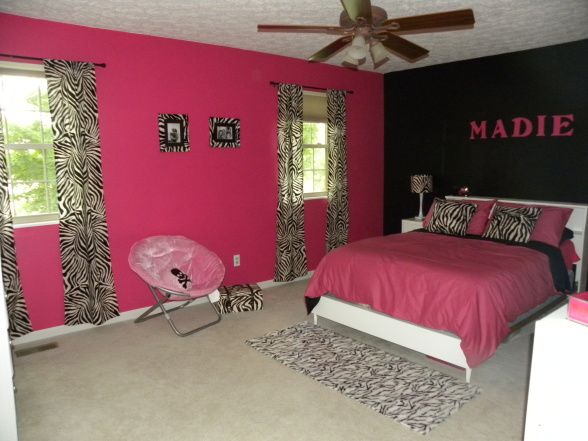 Madie's Pink, Black, and Zebra Room |  Zebra Room, Pink Zebra Room.