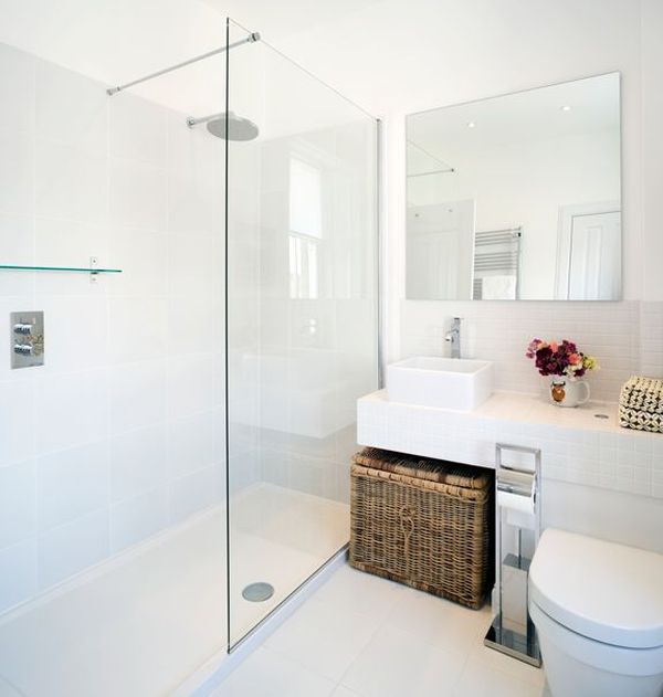 White bathrooms can be interesting too - fresh design idea