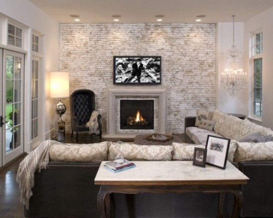 77 cool living rooms with brick walls - DigsDi