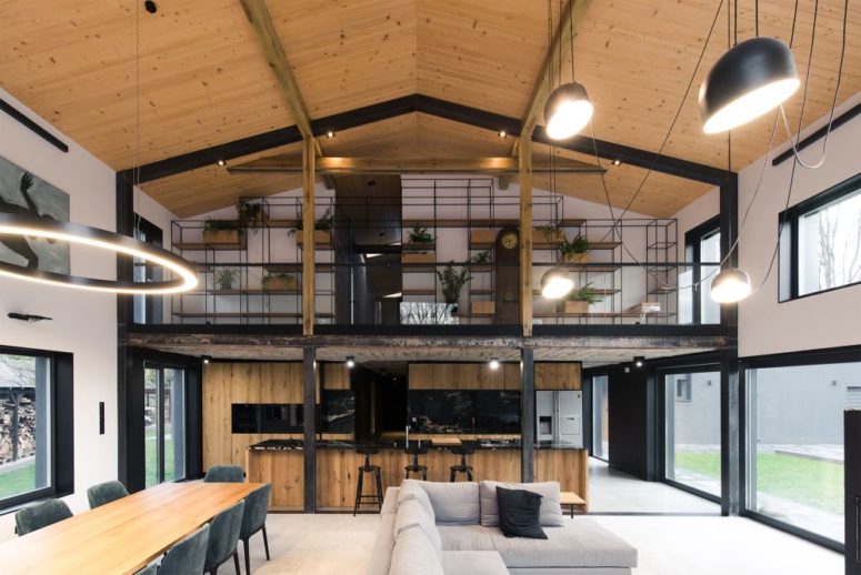 Modern barn-inspired house with laconic interior - DigsDi