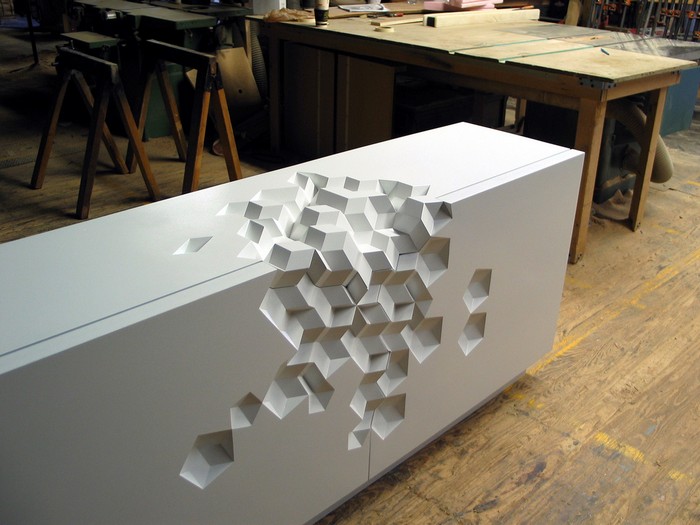 Geometrically shaped furniture by Aranda / Lasch -, Insight, - M.