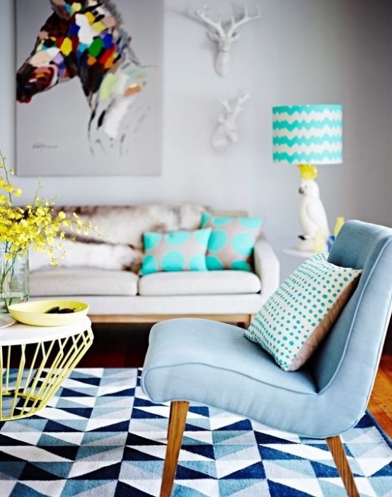 32 stylish geometric decorating ideas for your living room - DigsDi