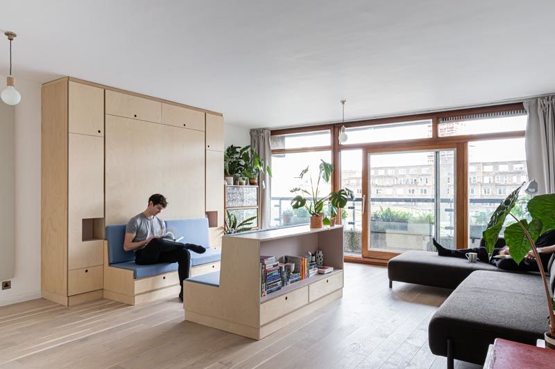 Multifunctional furniture apartments: small apartment in London