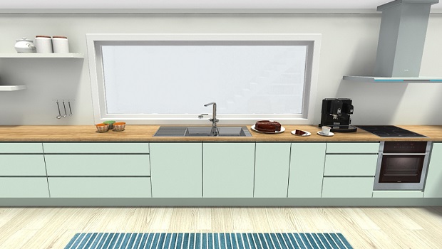RoomSketcher Blog |  Cool mint green kitchen