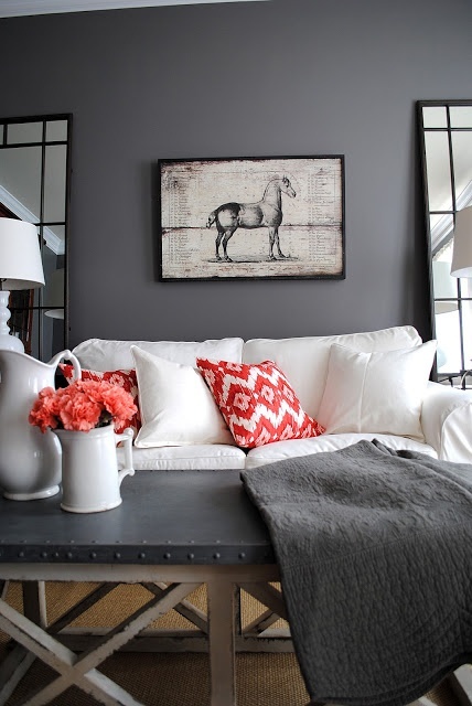 45 ideas for home decor in gray and coral - DigsDi