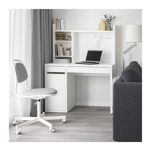 MICKE desk, white, 105x50 cm - Shop here - IKEA |  Mike desk, Ikea.