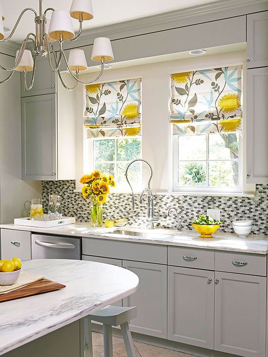 Kitchen Window Treatments |  Kitchen window treatments, home decor.