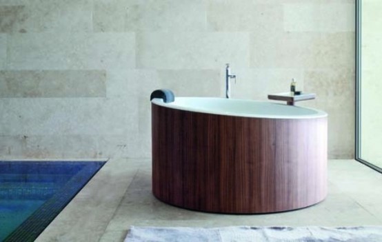 Dressage Bathroom Collection of Wood and Corian - DigsDi