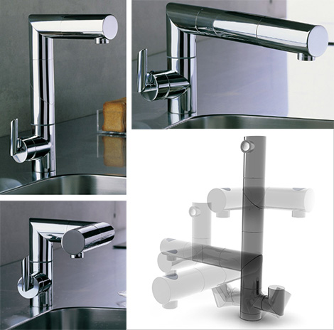 Adjustable kitchen faucet from Nobili
