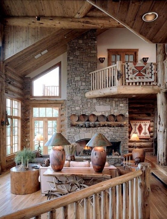 Airy and cozy rustic living room designs