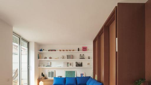Attic apartment built-in furniture
