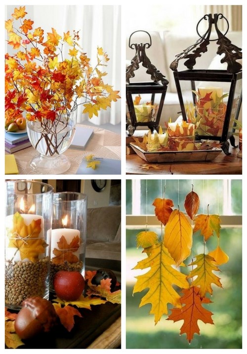 Autumn leaves for home decor