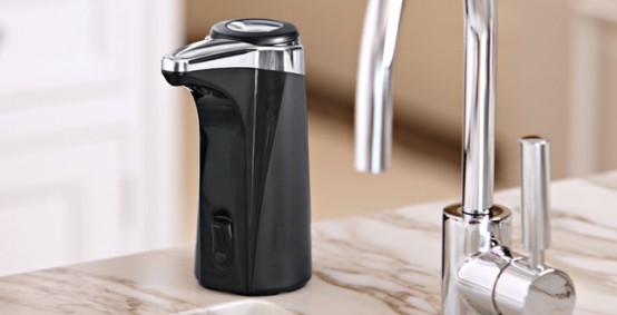 Cool sensor soap pump for kitchen and bathroom from Simplehuman
