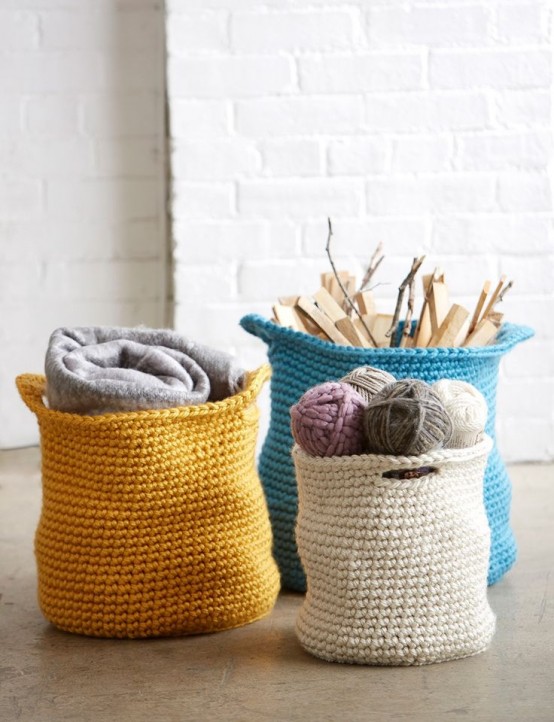 Cozy and comfortable crocheted pieces for home decor