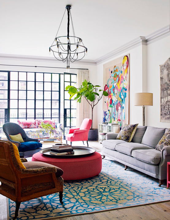 Vibrant Manhattan townhouse with eclectic interiors - DigsDi