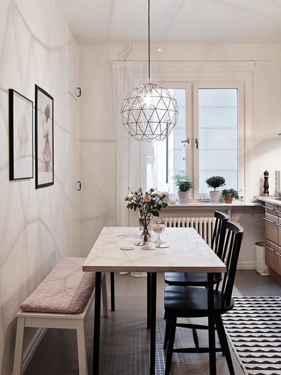 Fashionable geometric decor ideas for your dining area