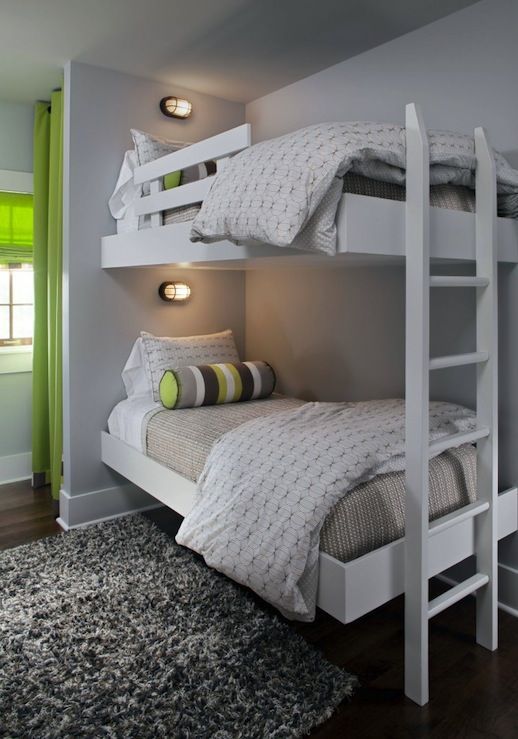 Functional and stylish children’s bunk beds with lights