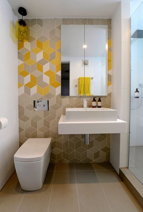 Gorgeous modern geometric bathroom decor ideas