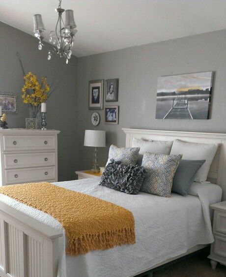 Grey-yellow bedrooms