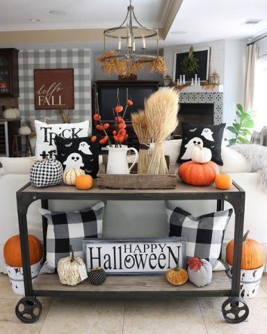 Halloween living room decor