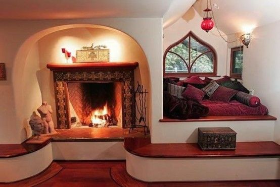 21 Incredibly cozy and comfy fireplace nooks to curl up |  cob