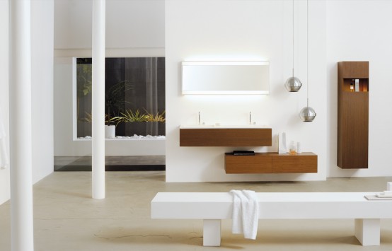 Spiritual balance Sophisticated collection of bathroom furniture