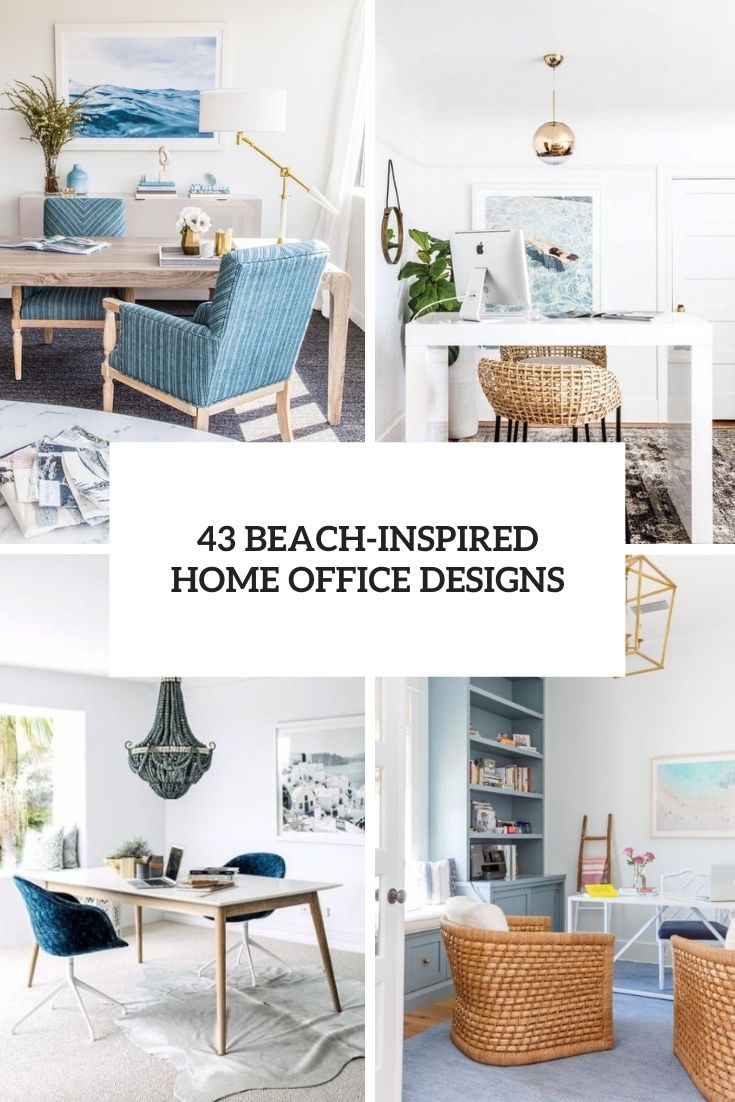 Beach inspired home office designs