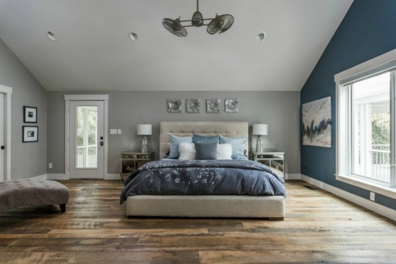Beautiful blue and gray bedrooms
