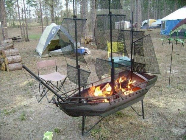 Cool uniquely shaped outdoor grill