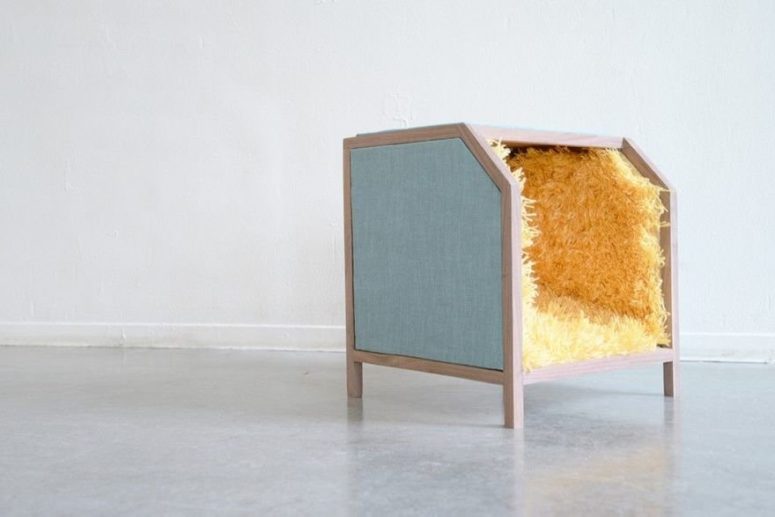 Creative box chair with carpet
