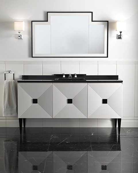 Elegant black and white bathroom furniture from Devondevon