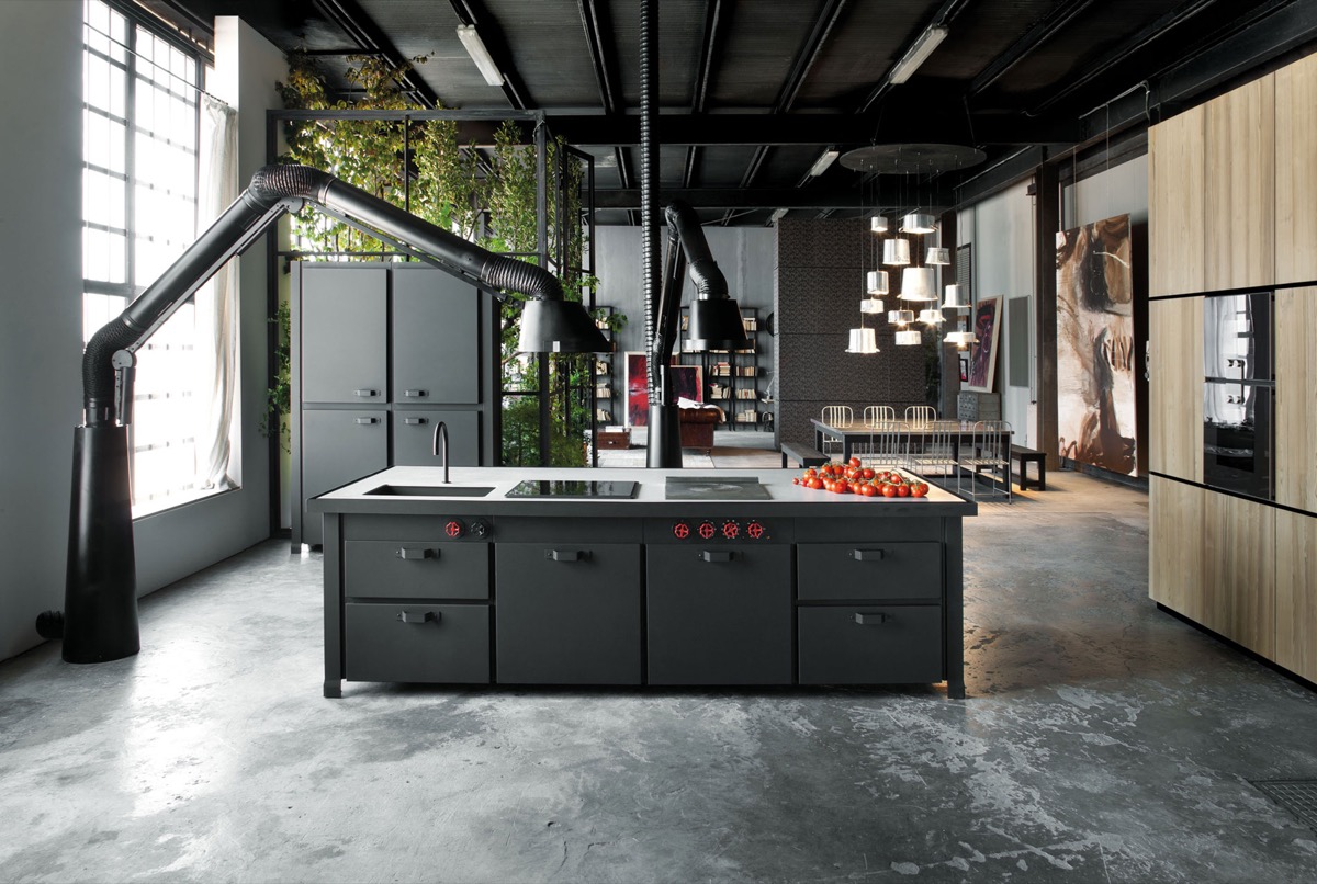 Industrial chic kitchens