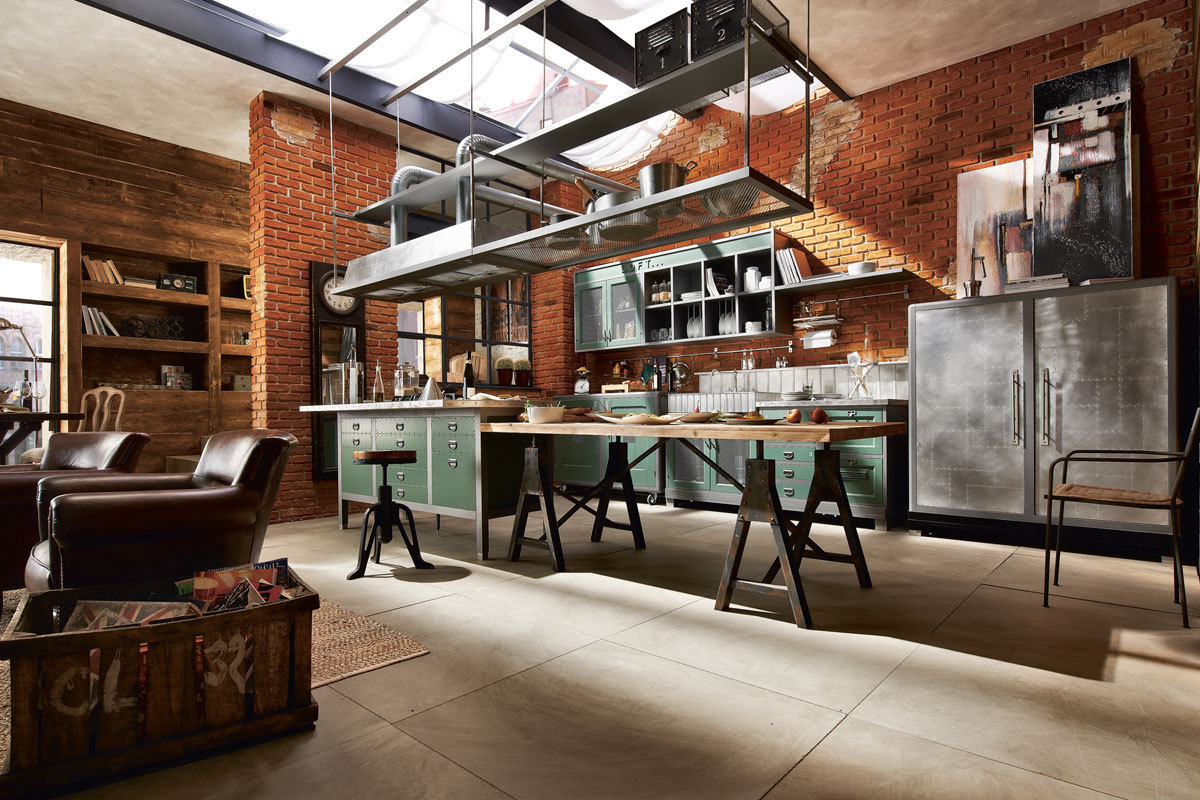 Industrial vintage kitchen design