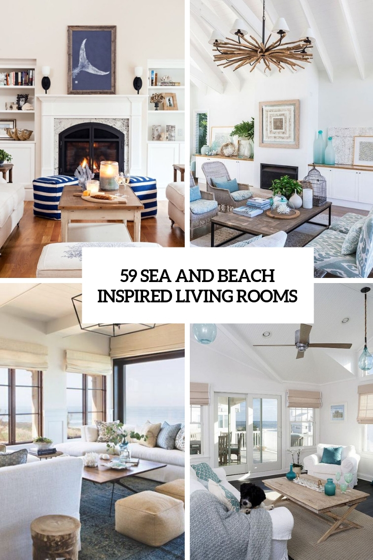 Living rooms inspired by the sea and the beach